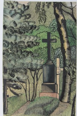 Grab des Vaters (Bernhard Rosendorff).und dahinter weisses Kreuz des Großvaters ca. 1914 null