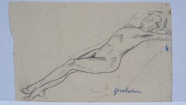 Gretchen, weiblicher Akt..(Cousine von E. v. Hoerschelmann) null