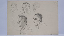 5 Portraitstudien, oben Mitte Jurij Ivask null